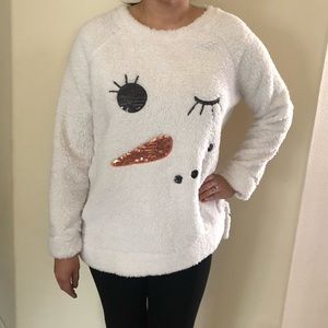 Christmas Snowman Fuzzy Top